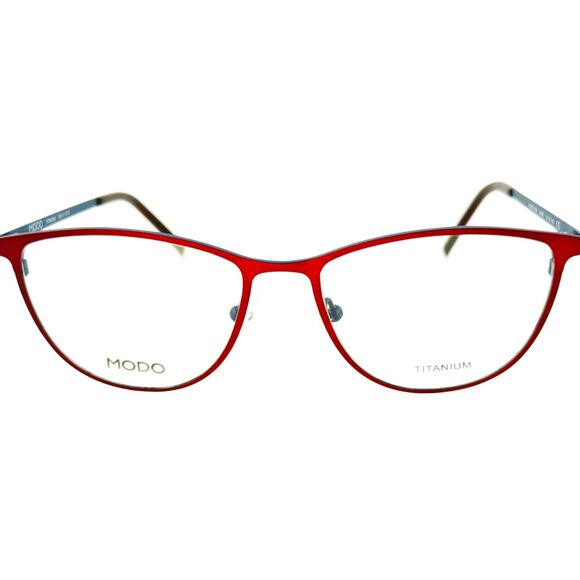 MODO 4228 Womens Metal Eyeglass Frame Dark Red 52-16 Japan - Picture 2 of 4